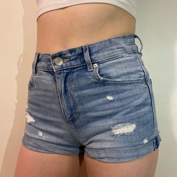 Garage High Waisted Jean Shorts - Picture 1 of 3
